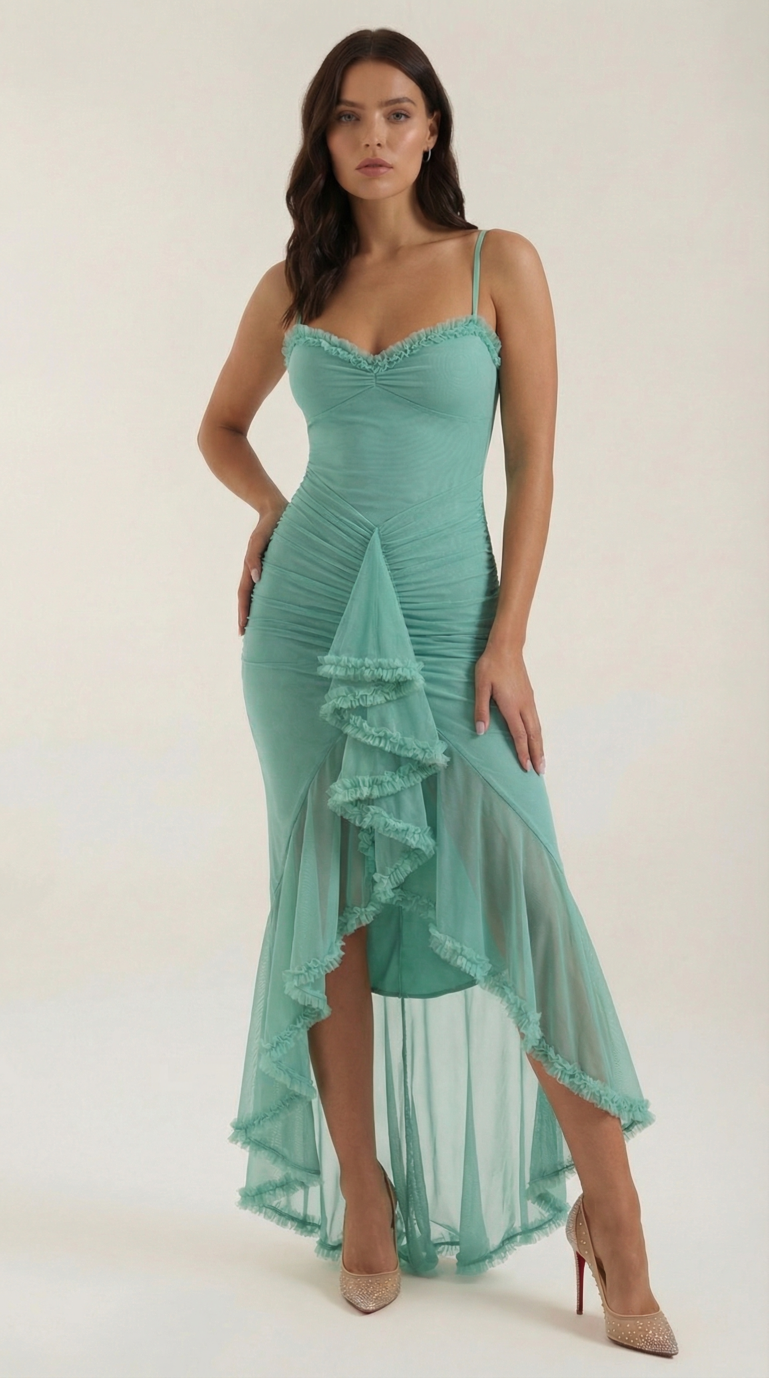 Wisteria Floral Maxi Dress in Lightweight Fabric for Casual or Formal Wear - Perfect for Summer Events and Gatherings