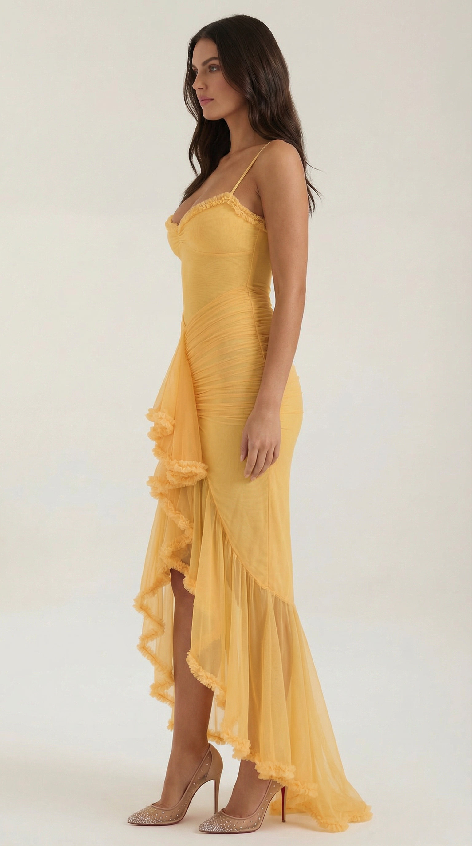 Wisteria Floral Maxi Dress in Lightweight Fabric for Casual or Formal Wear - Perfect for Summer Events and Gatherings