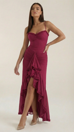 Wisteria Floral Maxi Dress in Lightweight Fabric for Casual or Formal Wear - Perfect for Summer Events and Gatherings