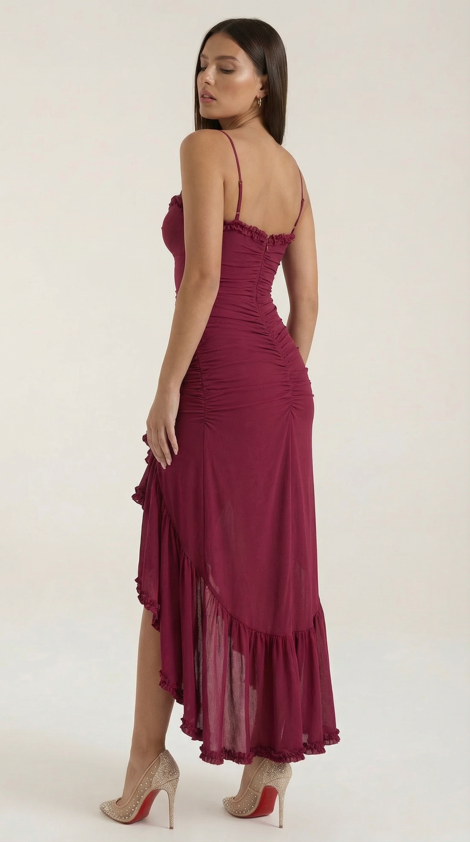 Wisteria Floral Maxi Dress in Lightweight Fabric for Casual or Formal Wear - Perfect for Summer Events and Gatherings