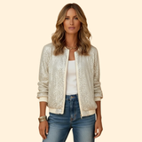 Women's Sequined Bomber Jacket – Night Out