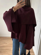 Women's Bordeaux Wrap Coat – Stylish, Warm, Perfect for Casual or Office Wear