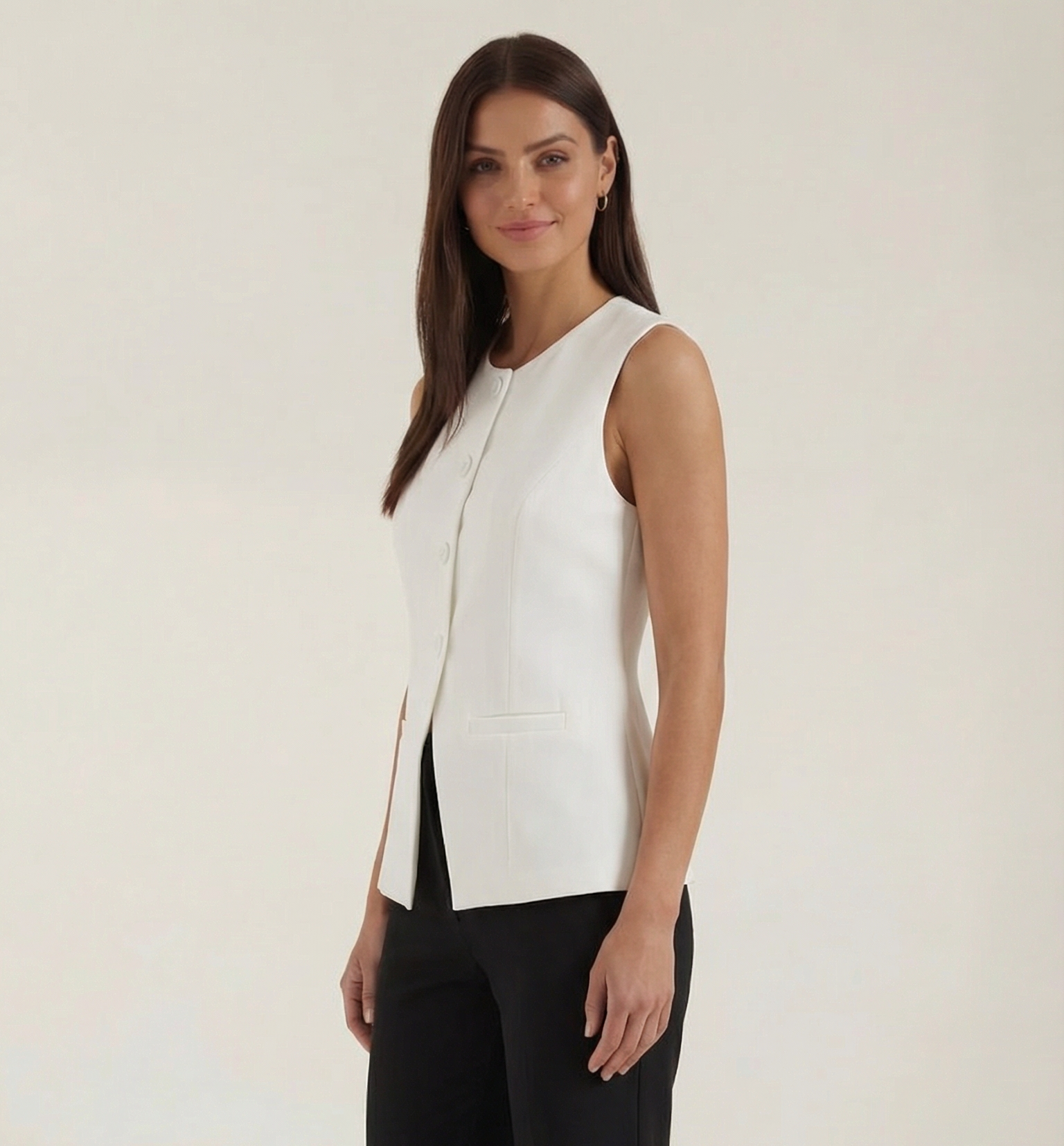 Women's Button-Detail Tank Top - Lightweight Cotton Casual Sleeveless Top for Everyday Wear