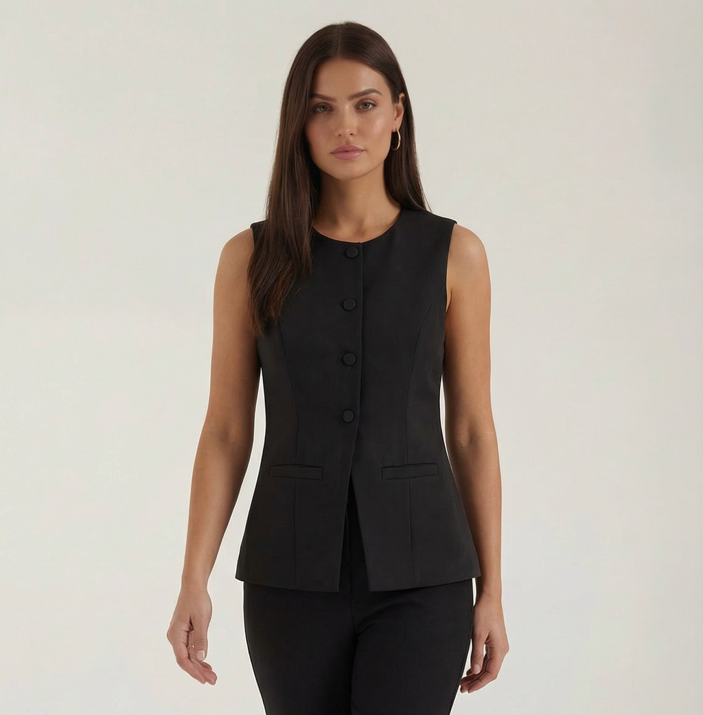 Women's Button-Detail Tank Top - Lightweight Cotton Casual Sleeveless Top for Everyday Wear