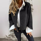 Women's Cashmere Jacket, Loose Fit – Casual, Office