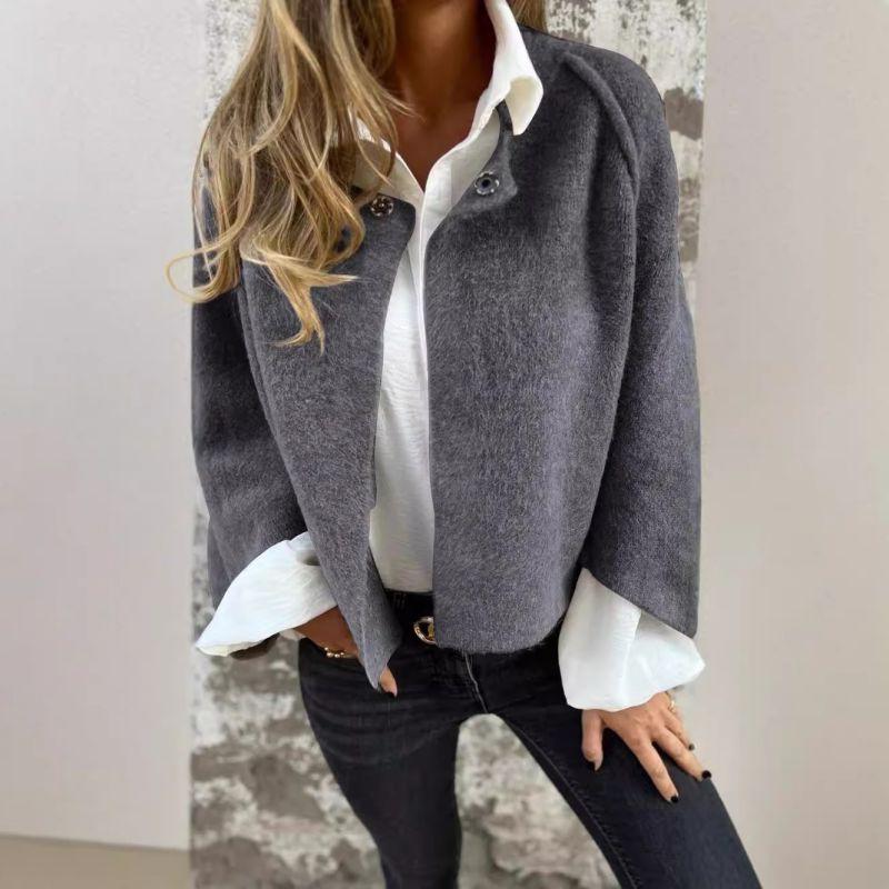 Women's Cashmere Jacket, Loose Fit – Casual, Office