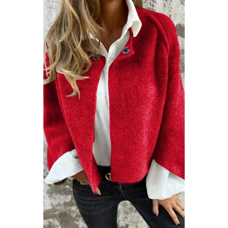 Women's Cashmere Jacket, Loose Fit – Casual, Office
