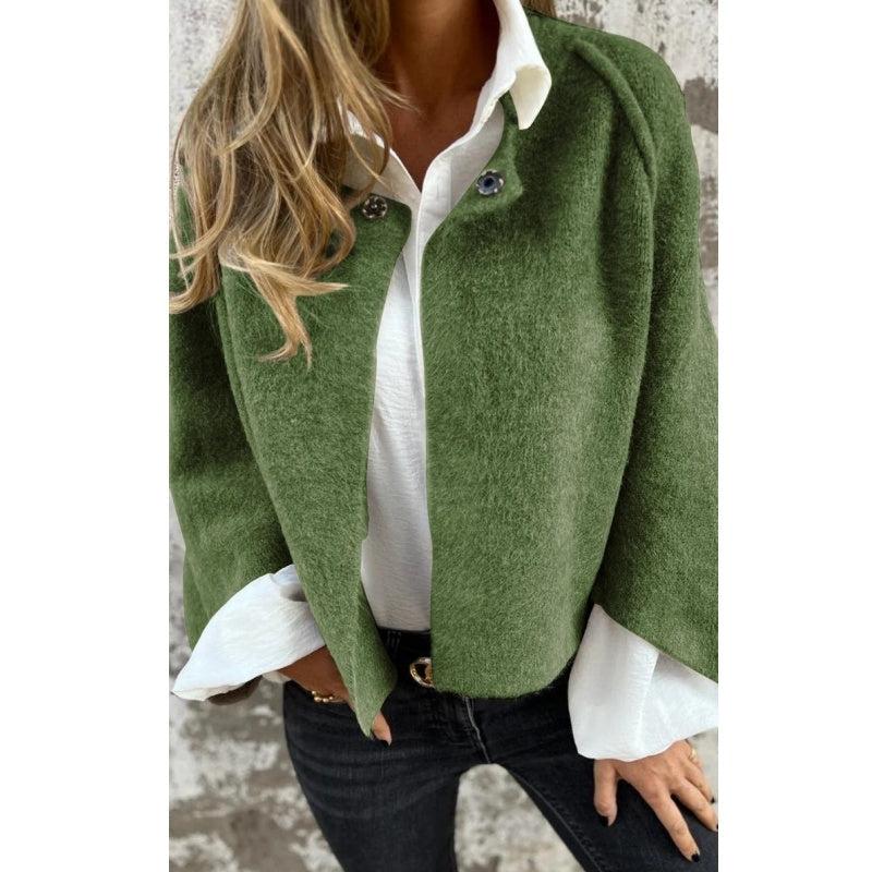 Women's Cashmere Jacket, Loose Fit – Casual, Office