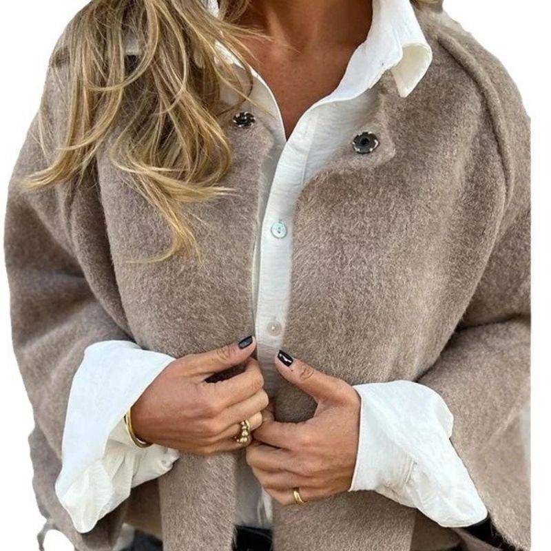 Women's Cashmere Jacket, Loose Fit – Casual, Office