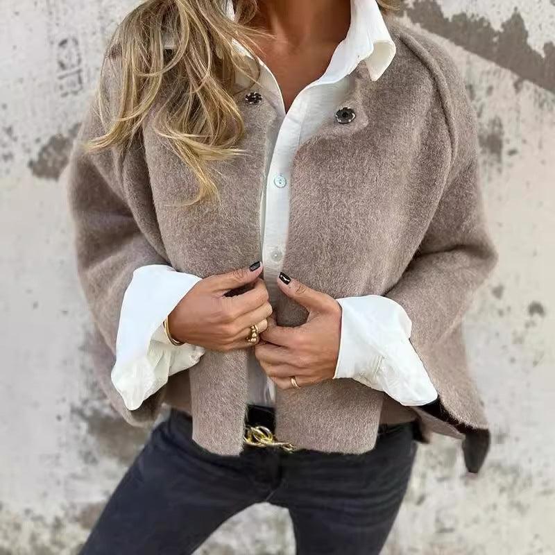 Women's Cashmere Jacket, Loose Fit – Casual, Office