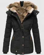 Women's Hooded Parka Coat – Everyday Winter Coat – Black