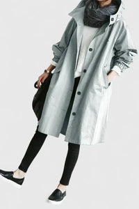 Women's Oversized Hooded Coat – Everyday Winter Layer – Grey