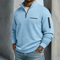 Women's Waffle Knit Long Sleeve Jumper – Blue