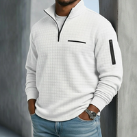 Women's Waffle Knit Long Sleeve Jumper – White
