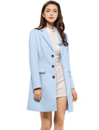 Women's Classic Wool Coat with Collar – Casual, Office