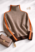 Women's Contrast Stripe Pullover – Casual, Everyday Wear