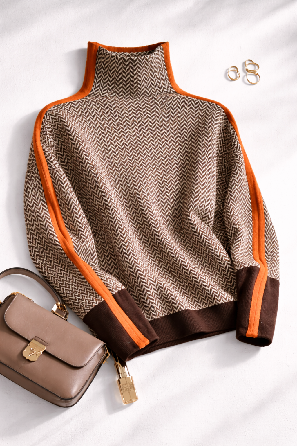 Women's Contrast Stripe Pullover – Casual, Everyday Wear