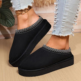 Women's Plush Closed-Toe Slippers – Cosy Indoor Slip-Ons