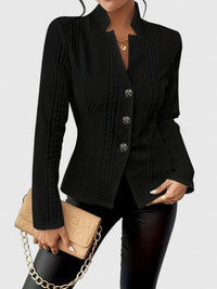 Women's Sleek Tailored Blazer – Office & Casual – Black