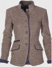 Women's High Collar Long Cardigan