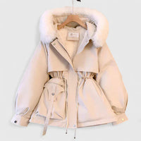 Women's Padded Wind & Water-Resistant Jacket – White