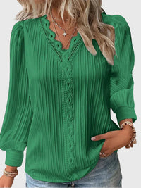 Women's Classic Pullover Blouse – Tailored Fit – Green