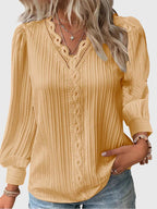 Women's Classic Pullover Blouse – Tailored Fit – Yellow