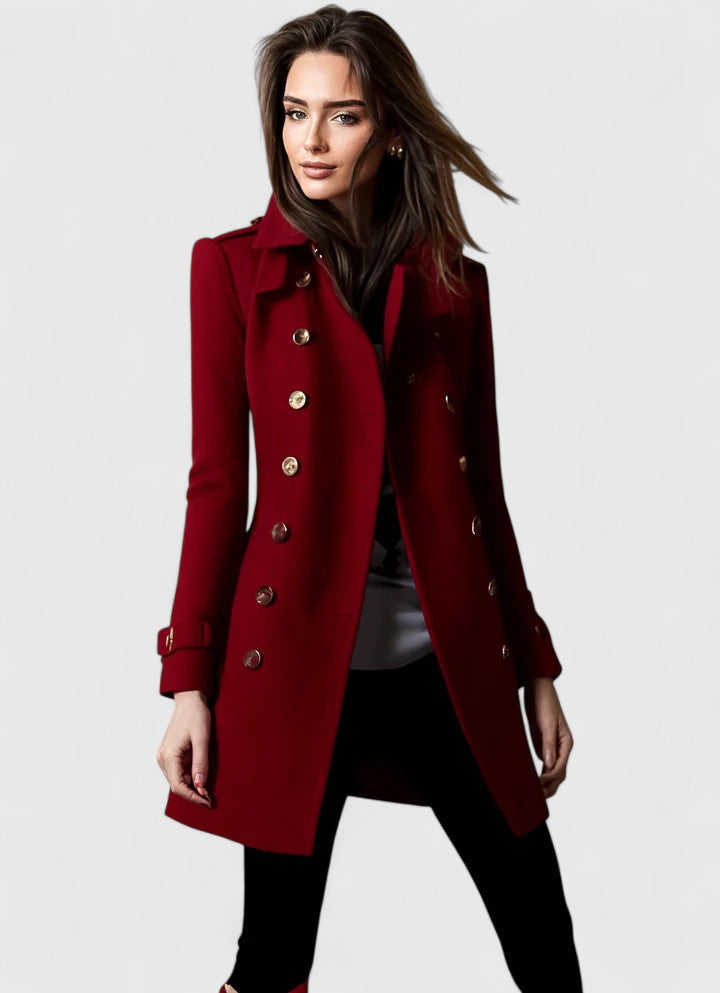 Women's Tailored Coat – Office & Leisure – Red