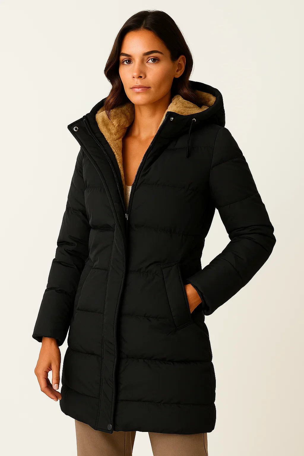 Women's Insulated Puffer Jacket - Warm Winter Coat for Cold Weather and Outdoor Activities
