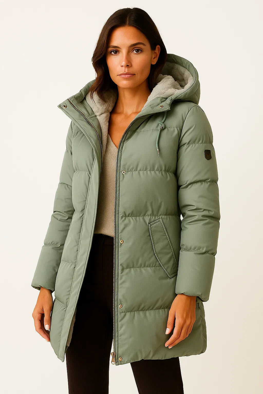 Women's Insulated Puffer Jacket - Warm Winter Coat for Cold Weather and Outdoor Activities