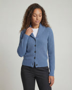 Women's Knit Cardigan with Lapel Collar – Casual, Office