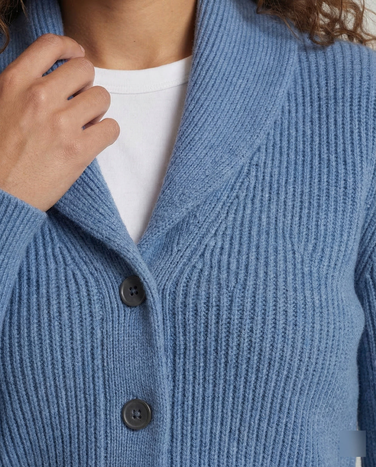 Women's Knit Cardigan with Lapel Collar – Casual, Office