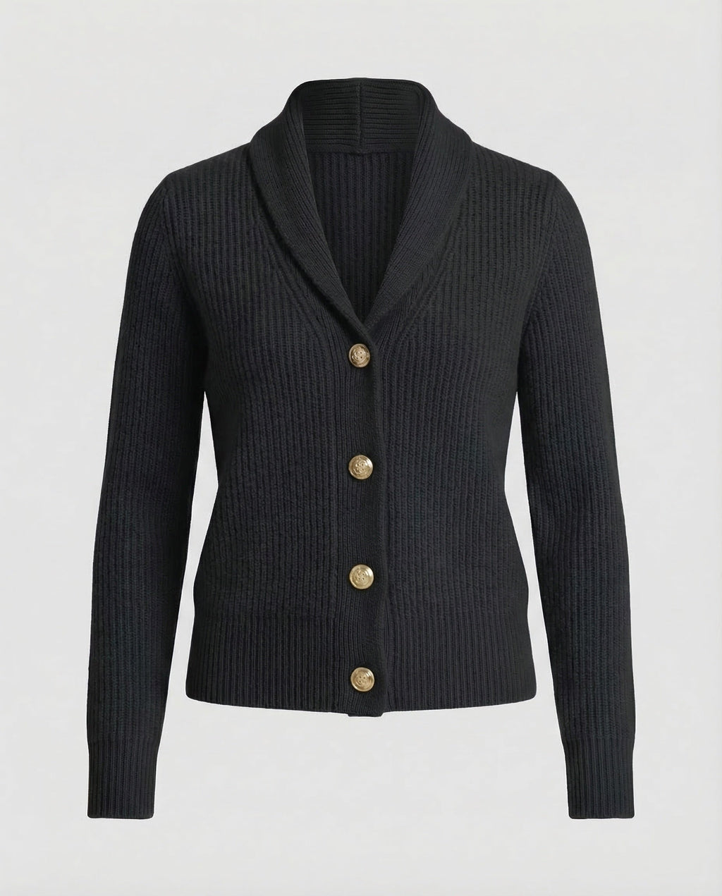 Women's Knit Cardigan with Lapel Collar – Casual, Office
