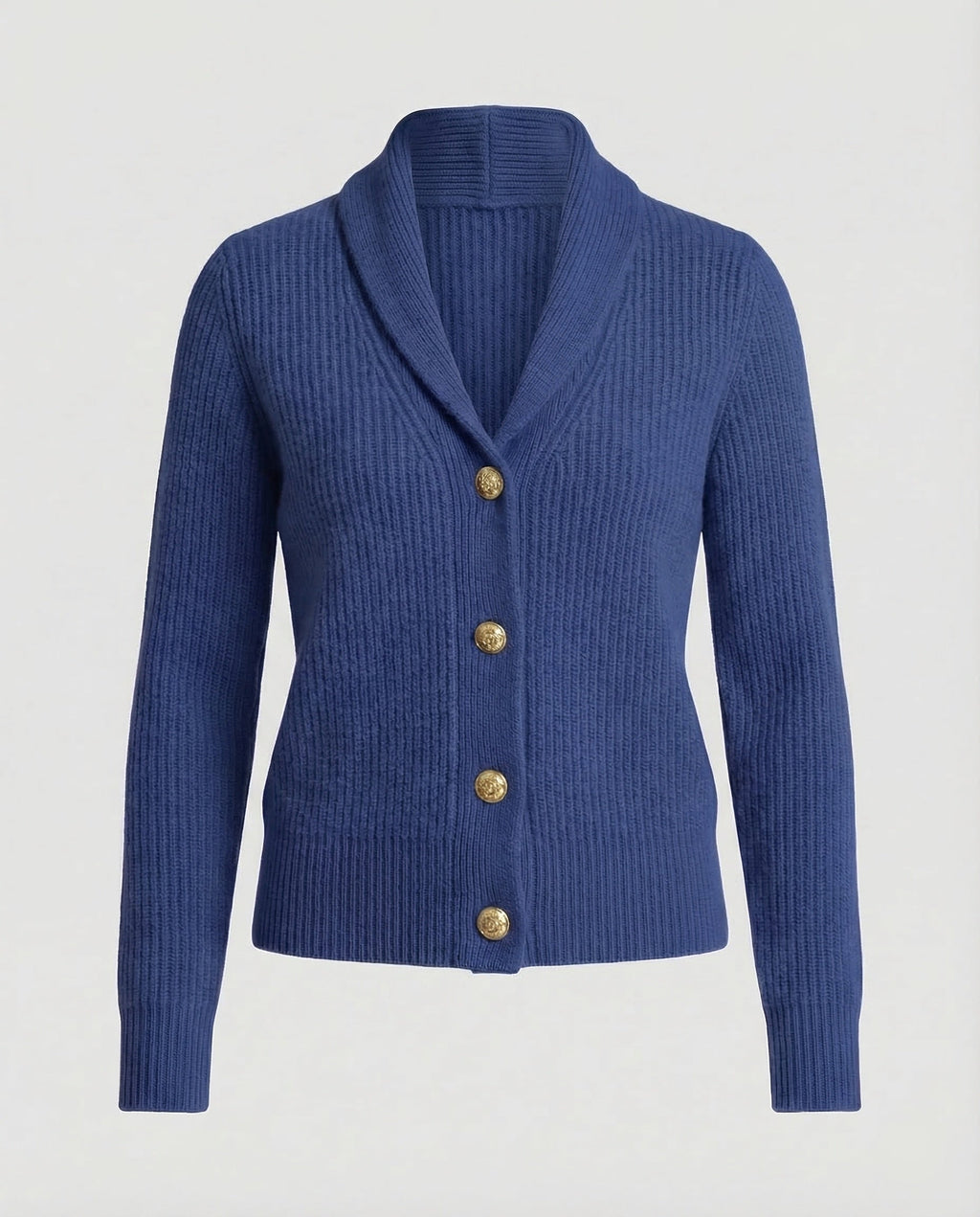 Women's Knit Cardigan with Lapel Collar – Casual, Office