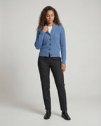 Women's Knit Cardigan with Lapel Collar – Casual, Office