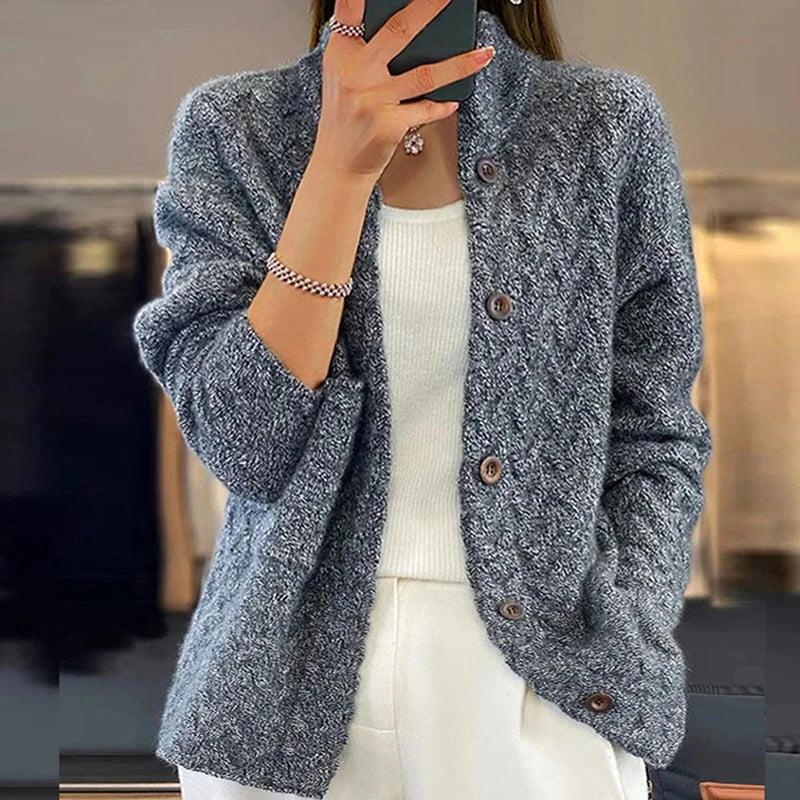 Women's Knitted Cardigan – Casual, Everyday Wear