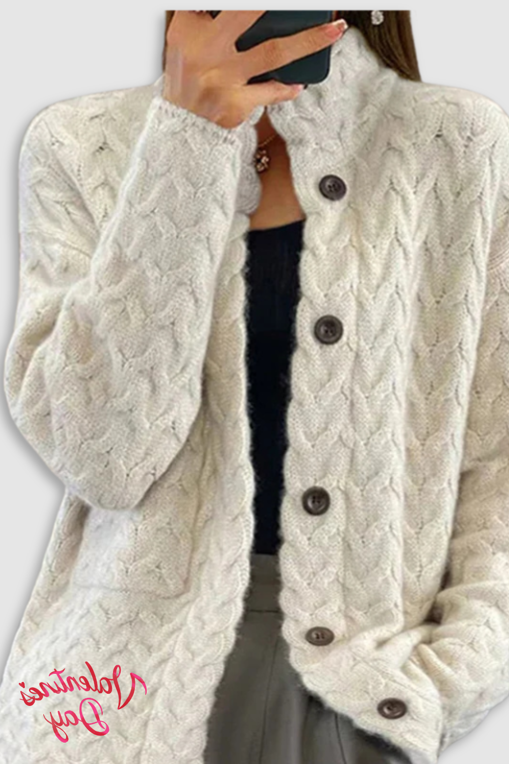Women's Knitted Cardigan – Casual, Everyday Wear