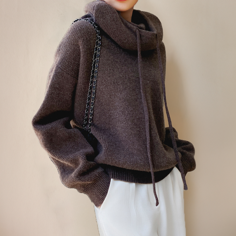 Women's Merino Turtleneck Sweater – Casual, Office