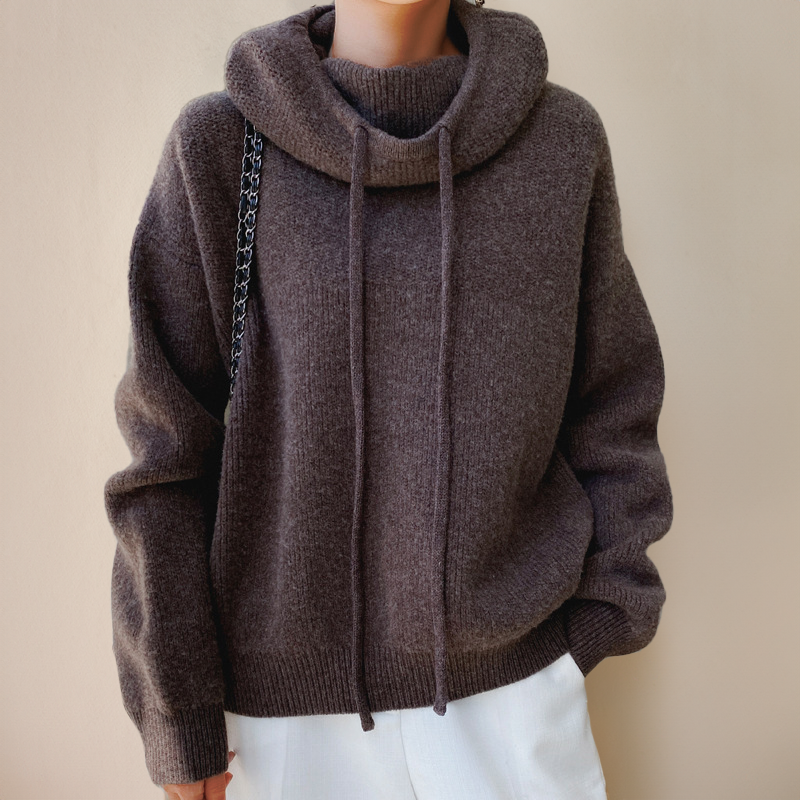 Women's Merino Turtleneck Sweater – Casual, Office