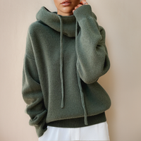 Women's Merino Wool Roll Neck Jumper – Green