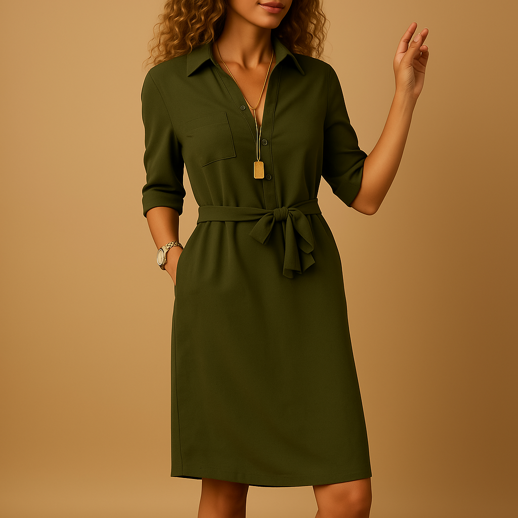 Women's Midi Dress - Soft Fabric, Flattering Fit, Casual for Work & Evening