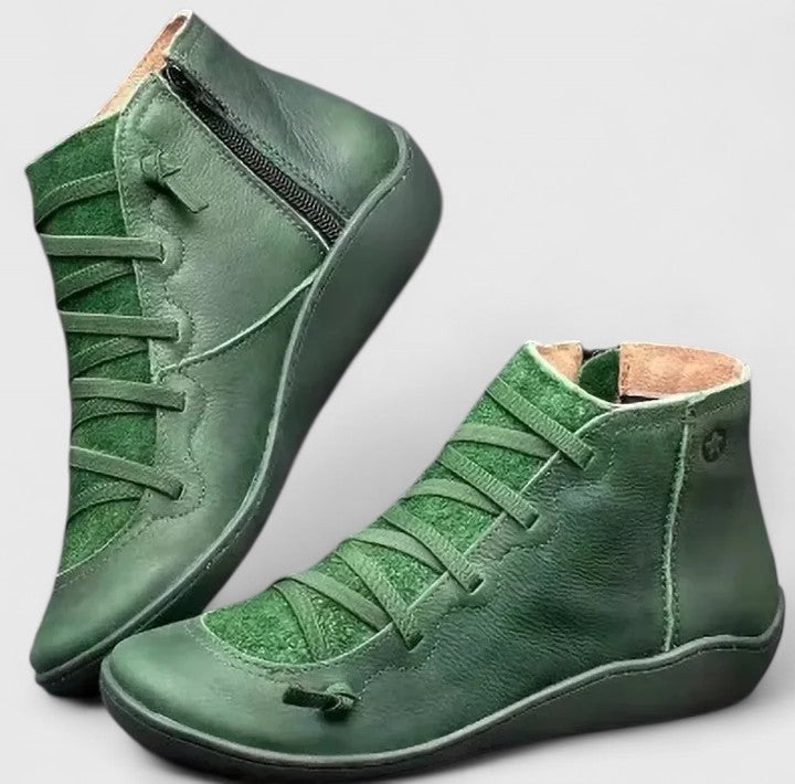Women's Orthopaedic Ankle Boots – Supportive Walking Comfort – Green