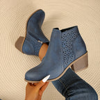Women's Laser-Cut Orthopaedic Boots – Breathable Support – Blue