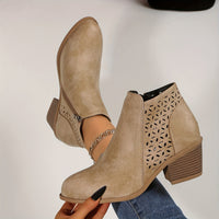 Women's Laser-Cut Orthopaedic Boots – Breathable Support – Beige