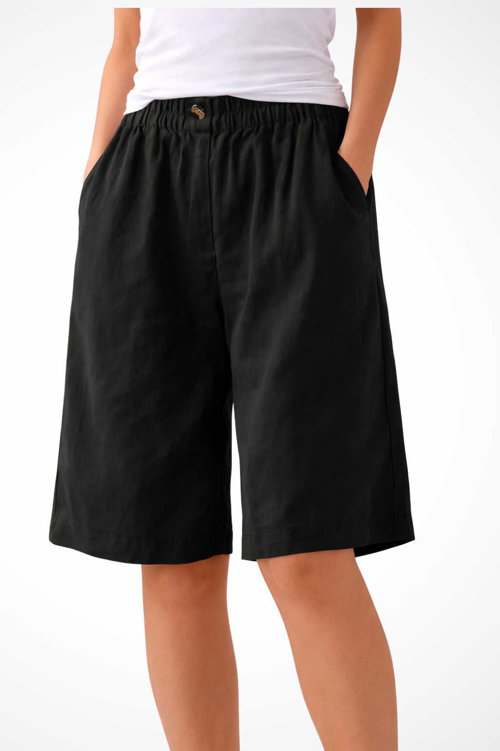 Women's Relaxed Summer Shorts with Elastic Waistband for Casual Wear