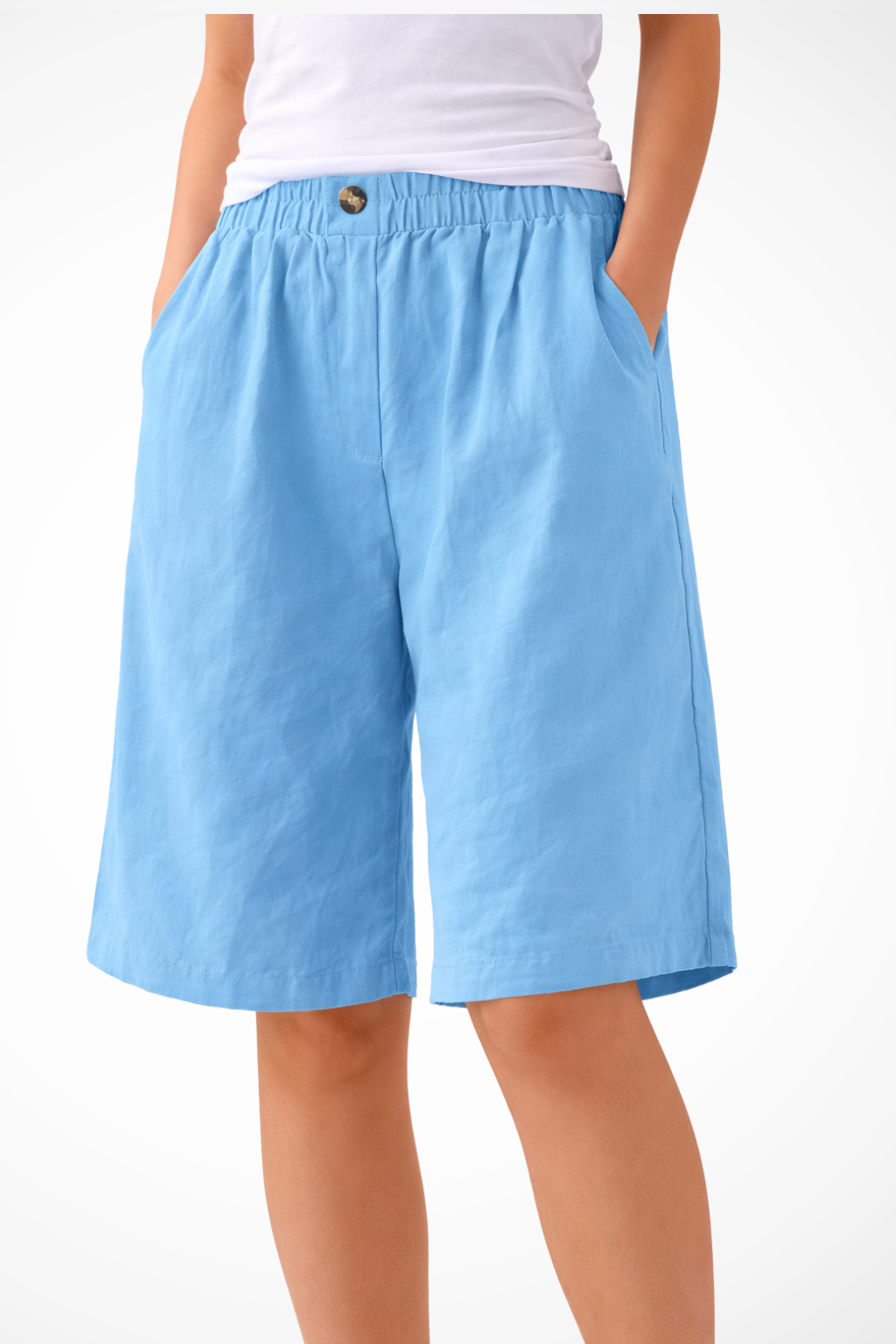 Women's Relaxed Summer Shorts with Elastic Waistband for Casual Wear