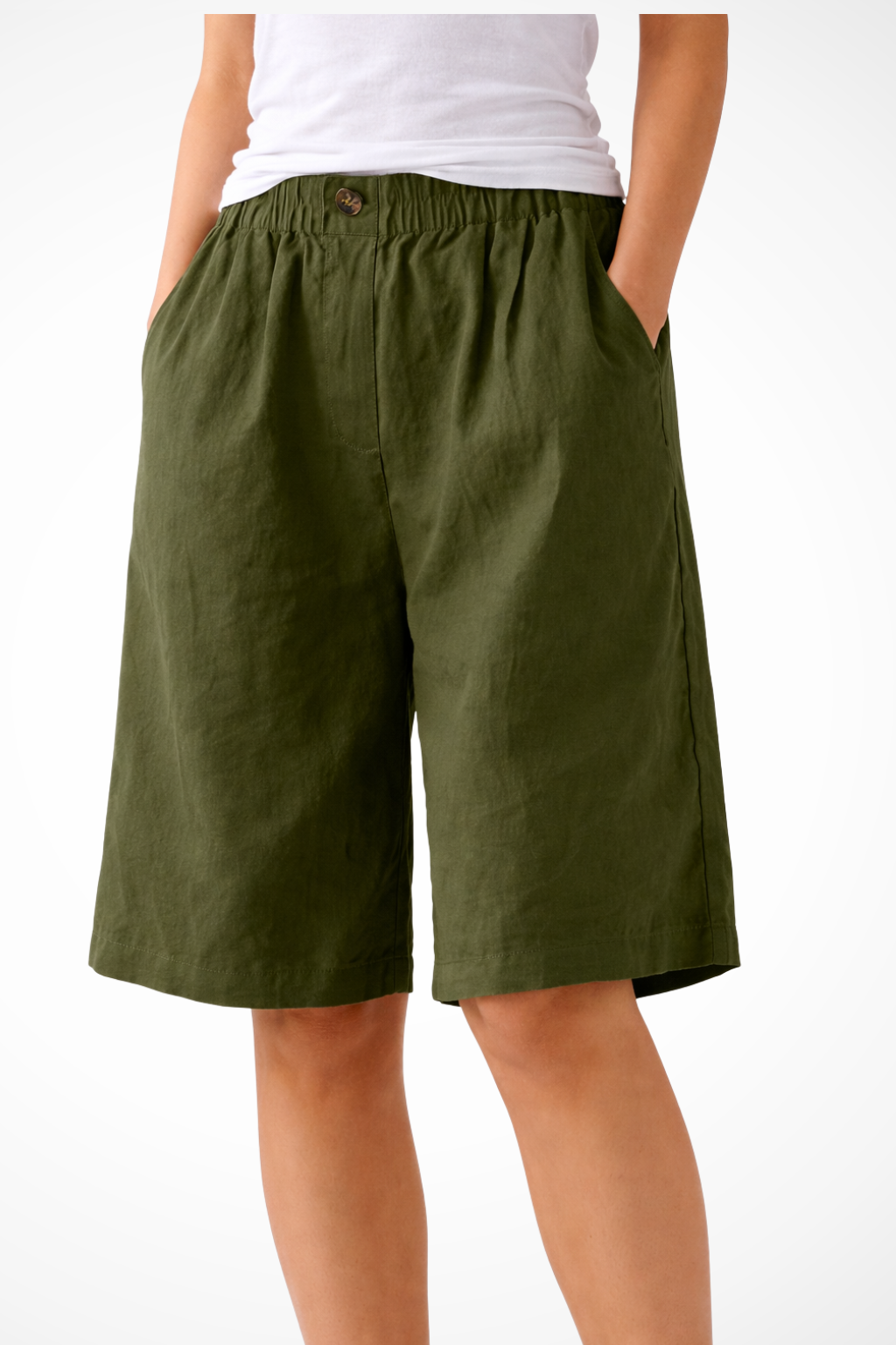 Women's Relaxed Summer Shorts with Elastic Waistband for Casual Wear
