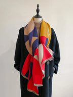Women's Reversible Cashmere Scarf – Elegant, Warm Accessory for Winter, Gift