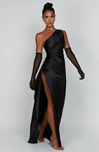 Satin Evening Dress for Women - Elegant Formal Wear for Special Occasions
