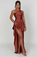 Satin Evening Dress for Women - Elegant Formal Wear for Special Occasions